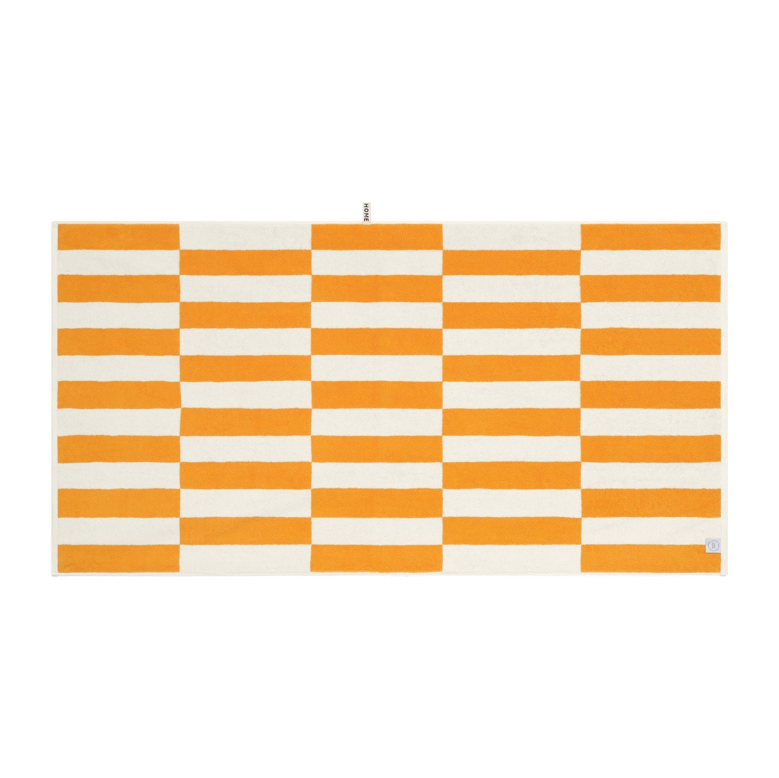 LOOP HOME bath sheet - saffron/ivory - offset — view 3