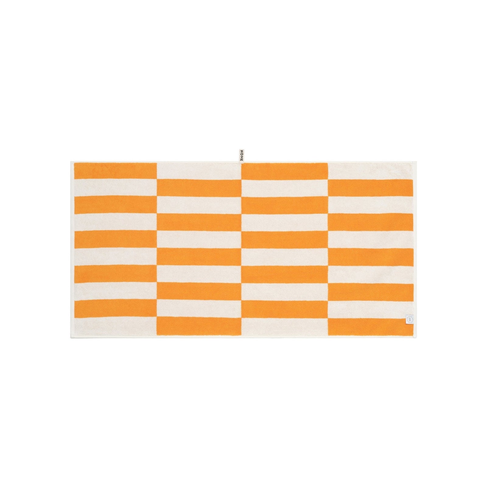 LOOP HOME bath towel - saffron/ivory - offset — view 3