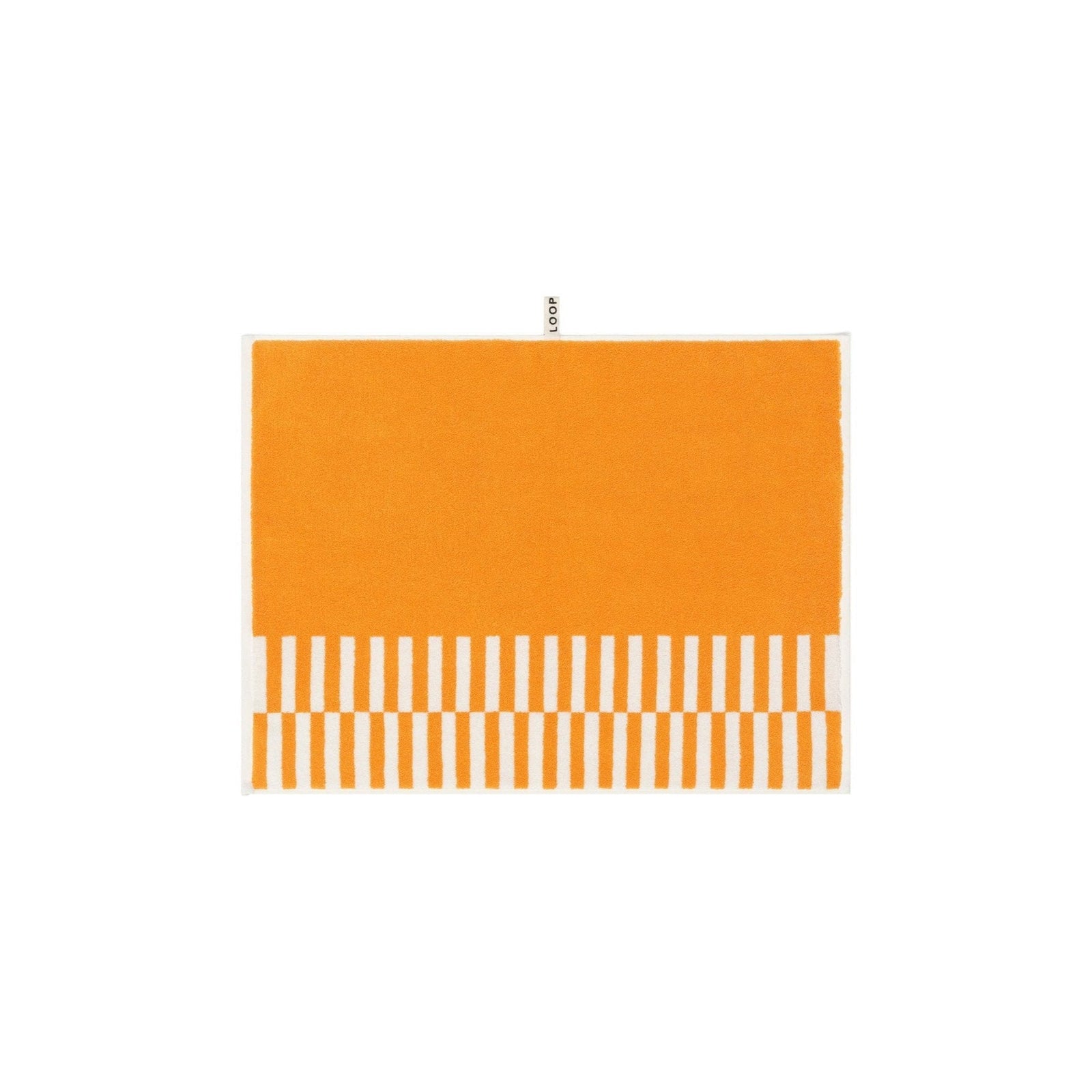 LOOP HOME bath mat - saffron/ivory - offset — view 2