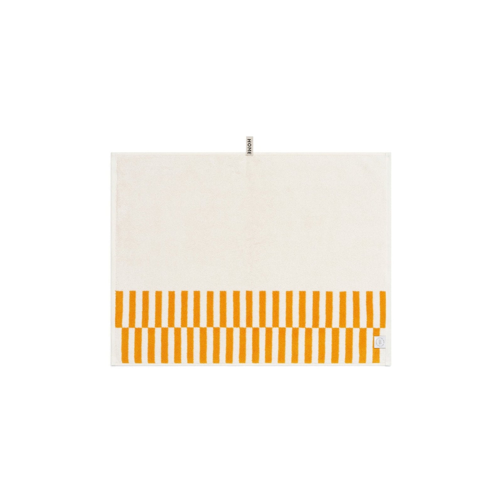 LOOP HOME bath mat - saffron/ivory - offset — view 3