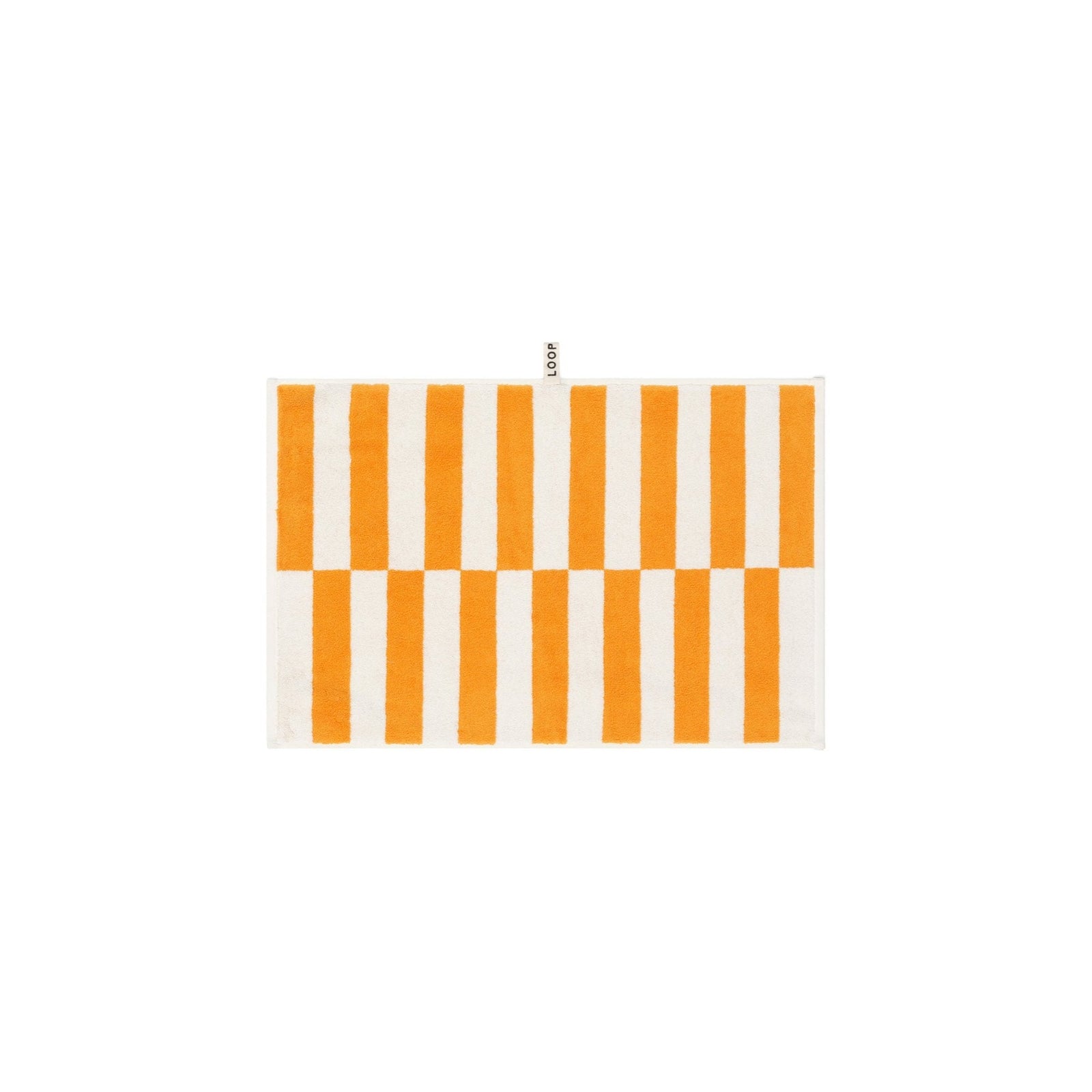 LOOP HOME hand towel - saffron/ivory - offset — view 2