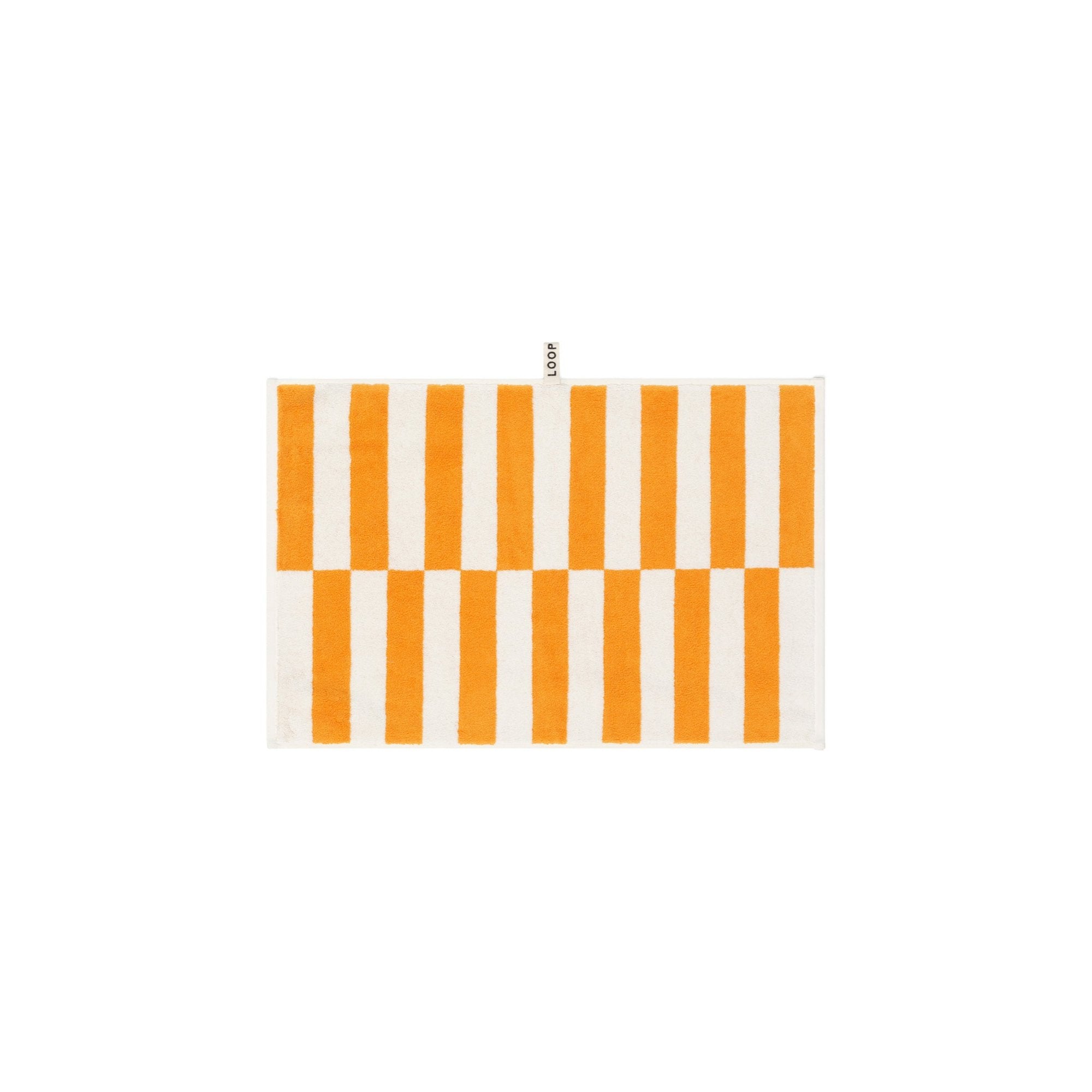 LOOP HOME hand towel - saffron/ivory - offset — view 2