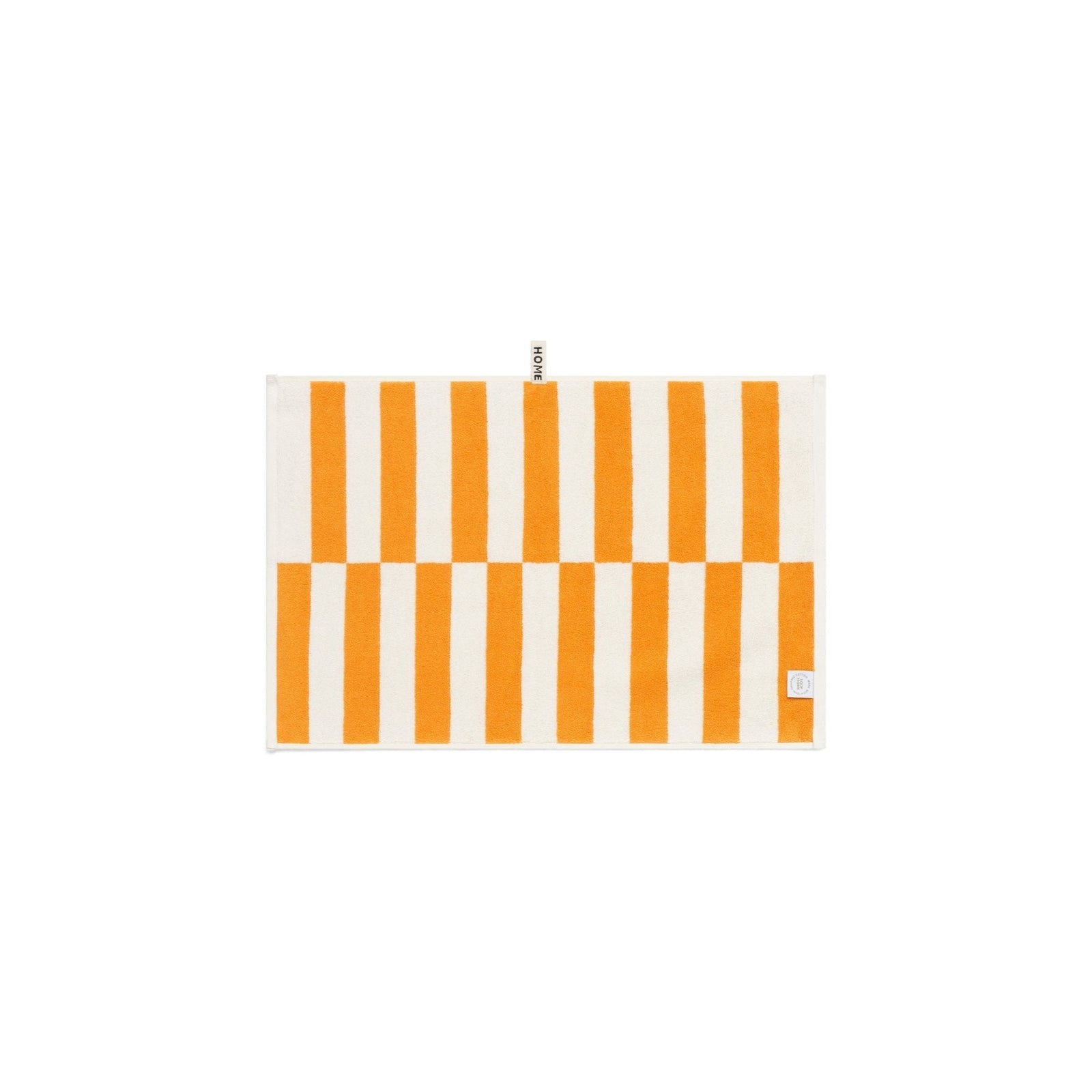 LOOP HOME hand towel - saffron/ivory - offset — view 3