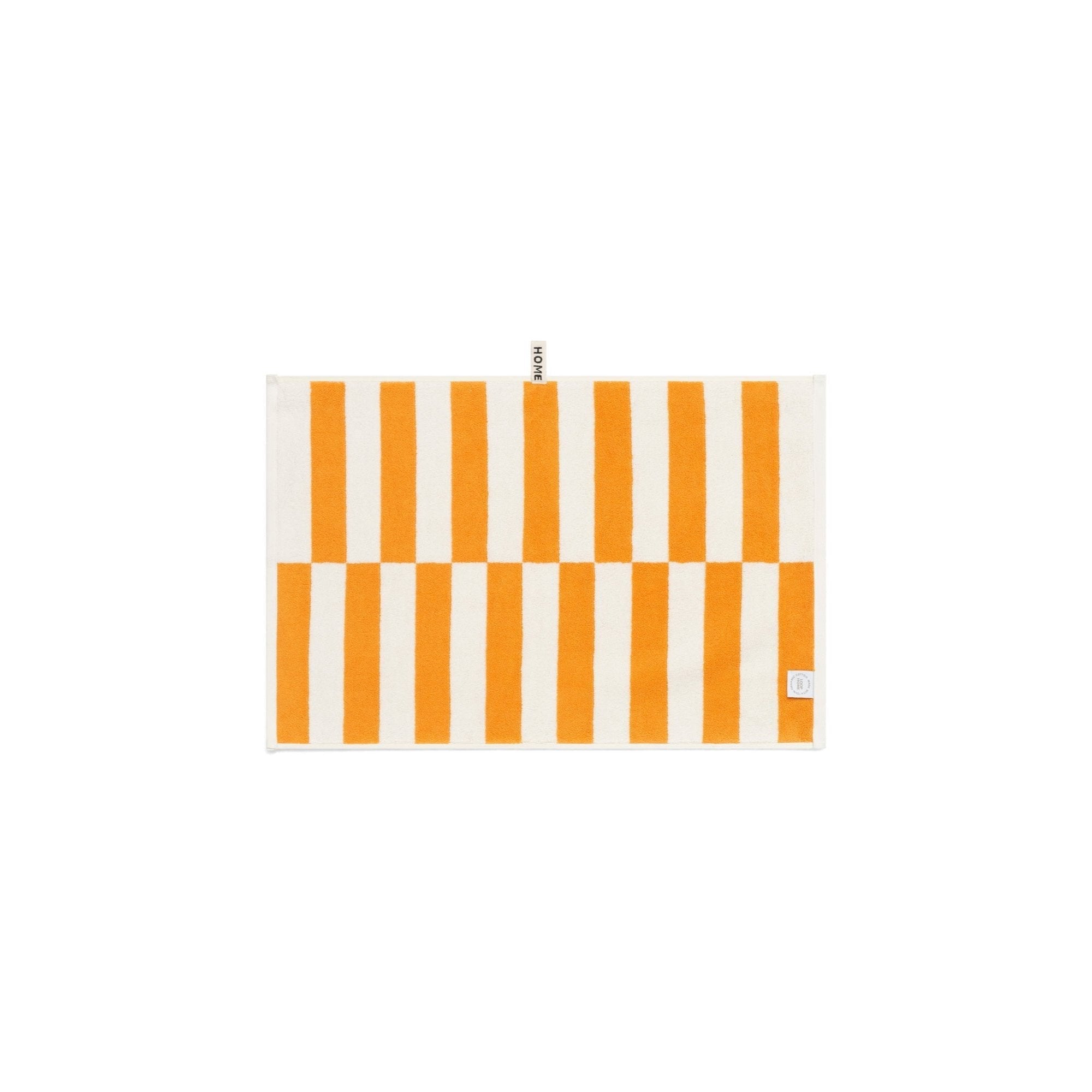 LOOP HOME hand towel - saffron/ivory - offset — view 3