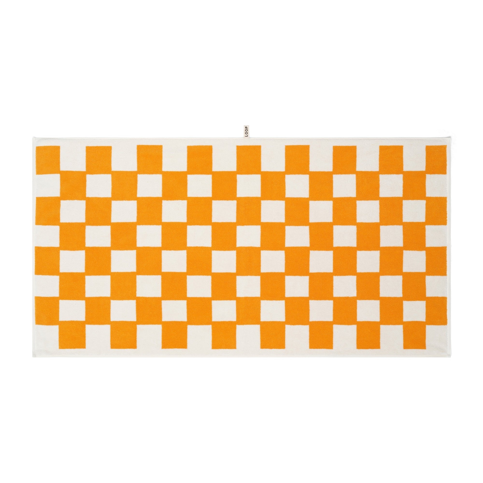 LOOP HOME bath sheet - saffron/ivory - brick — view 2