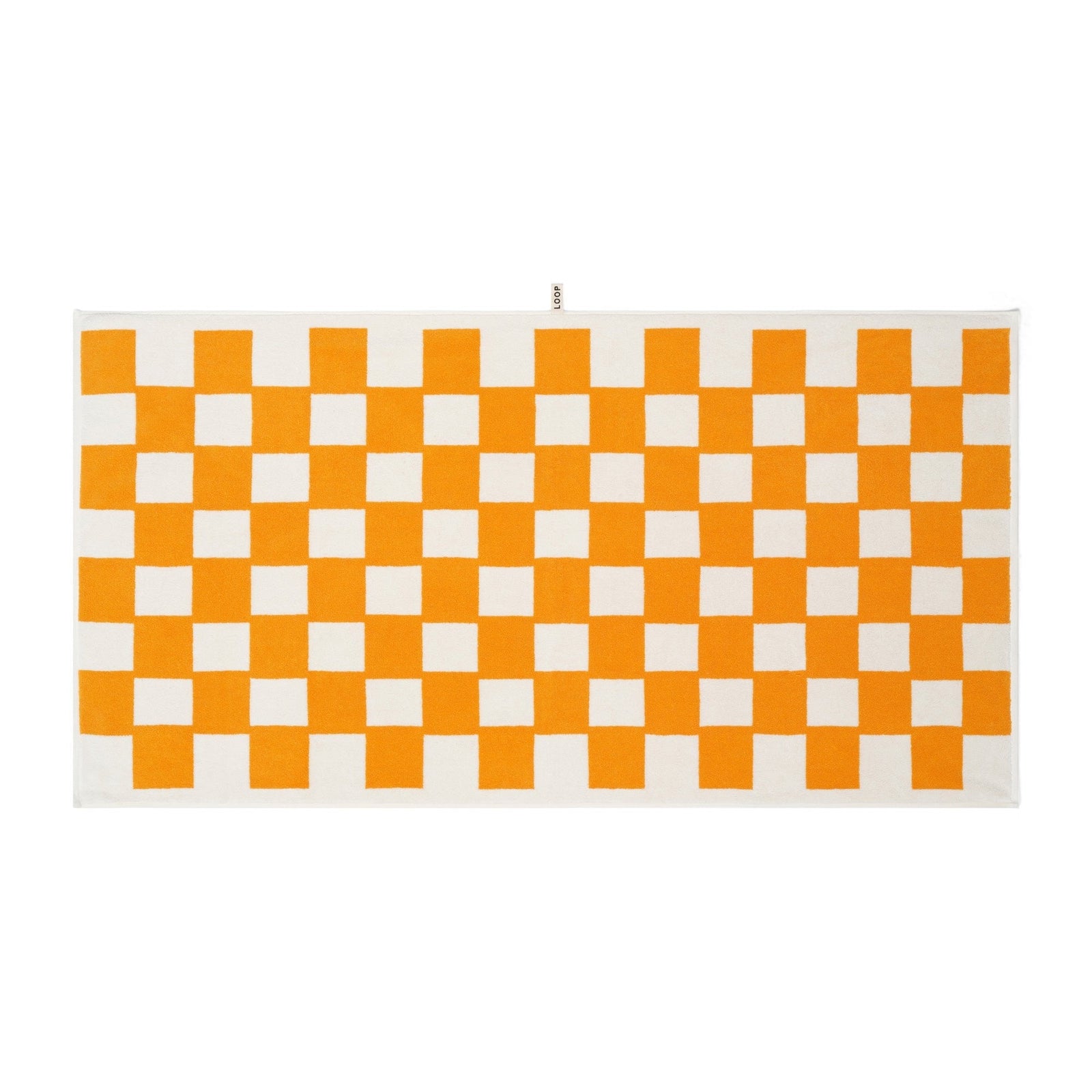 LOOP HOME bath sheet - saffron/ivory - brick — view 2
