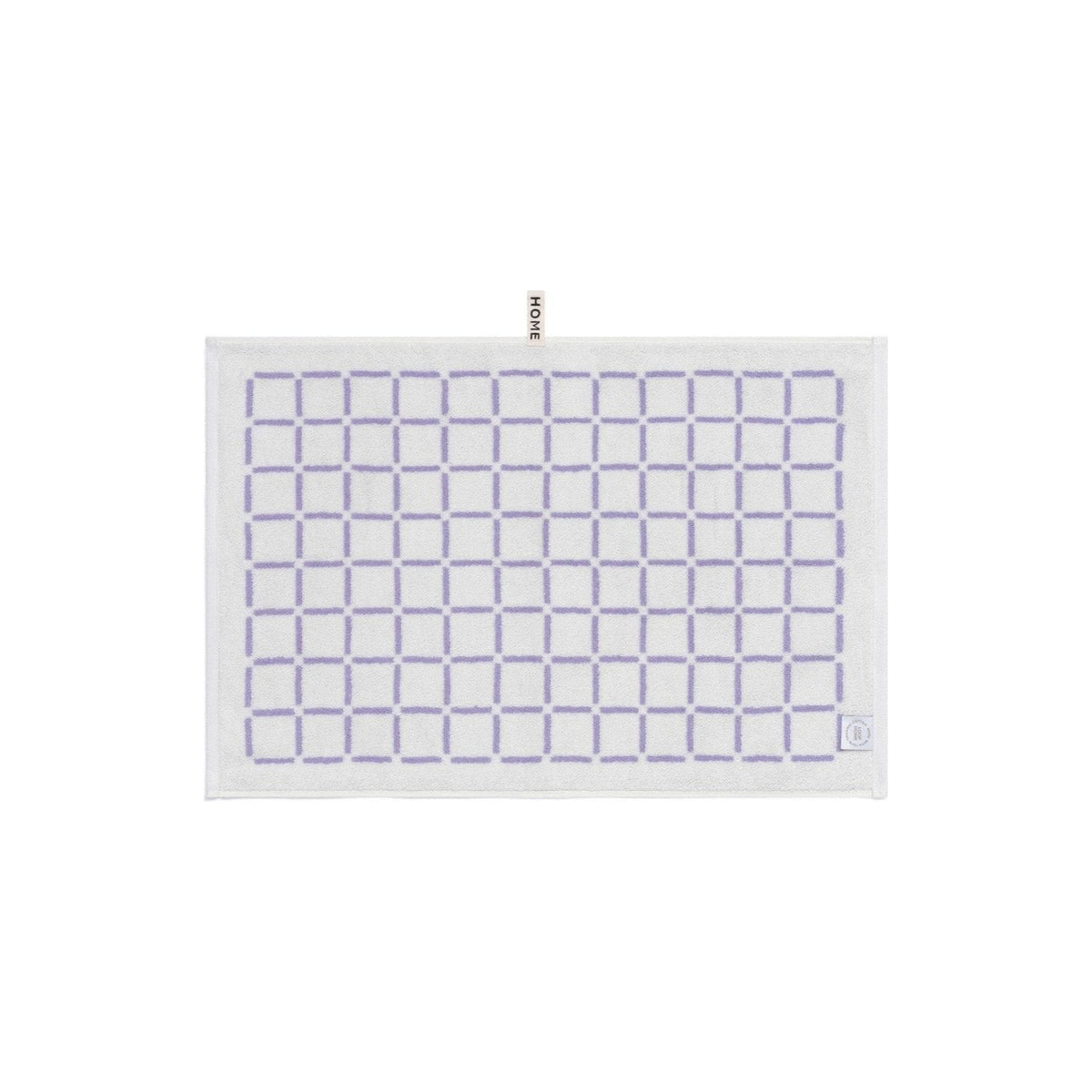 LOOP HOME hand towel - lilac/ivory - grid — view 3