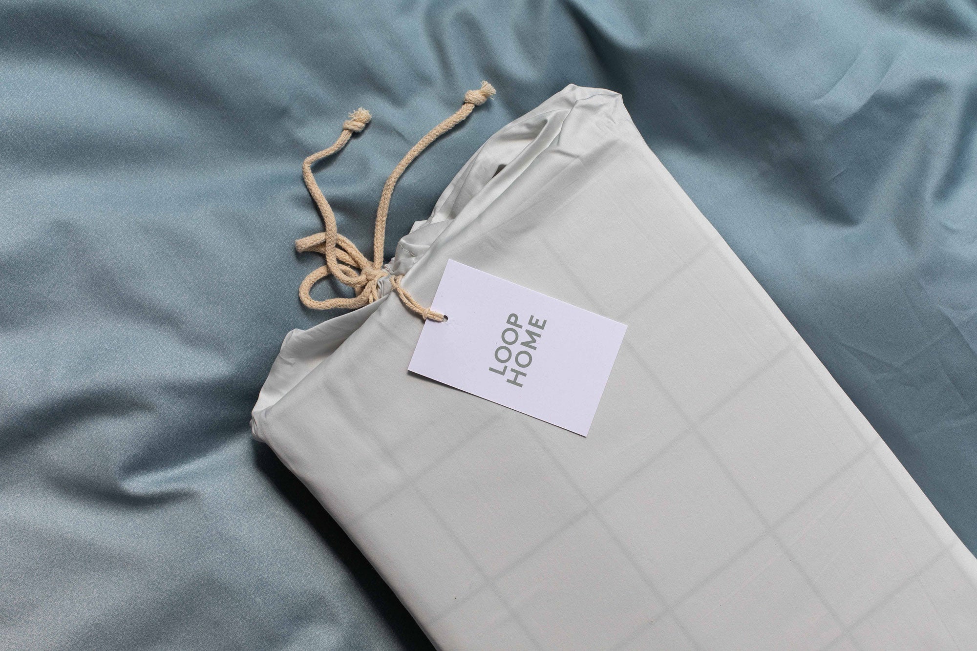 GOTS organic cotton sheet set packaging